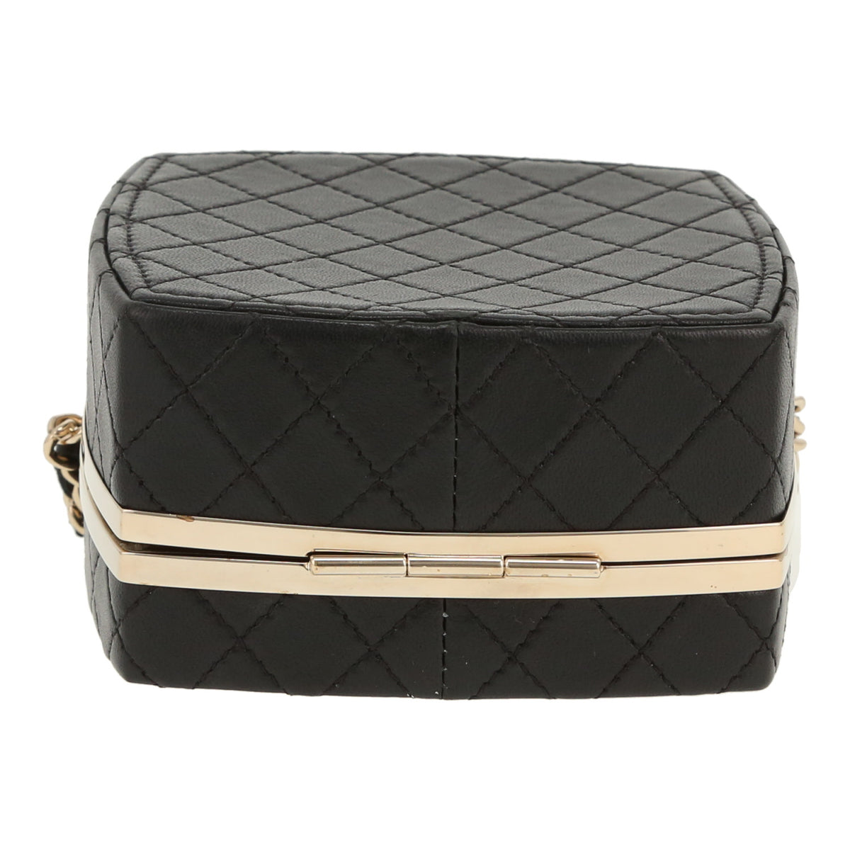 Chanel clutch in black leather - DETAIL 1