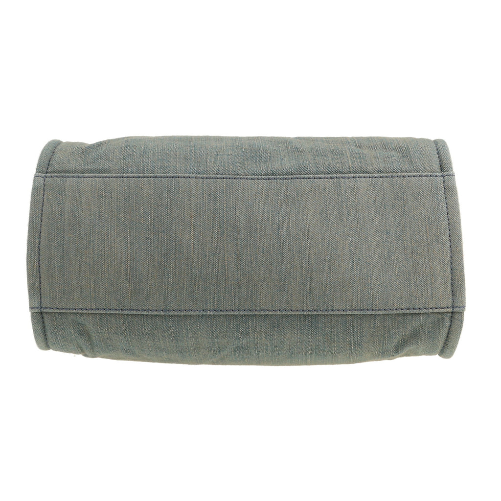Chanel Deauville shopping bag in blue denim canvas - DETAIL 1