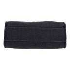 Chanel Deauville shopping bag in navy blue canvas - DETAIL 1