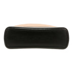 Chanel Gabrielle handbag in beige quilted leather and black leather - DETAIL 1