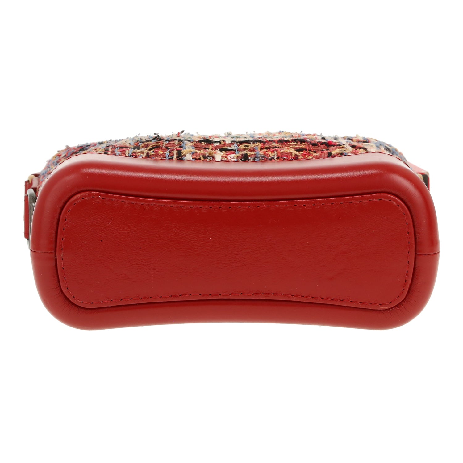 Chanel Gabrielle small model shoulder bag in red tweed and red leather - DETAIL 1