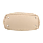 Chanel Grand Shopping shopping bag in beige and black leather - DETAIL 1