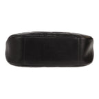 Chanel handbag in black quilted grained leather - DETAIL 1