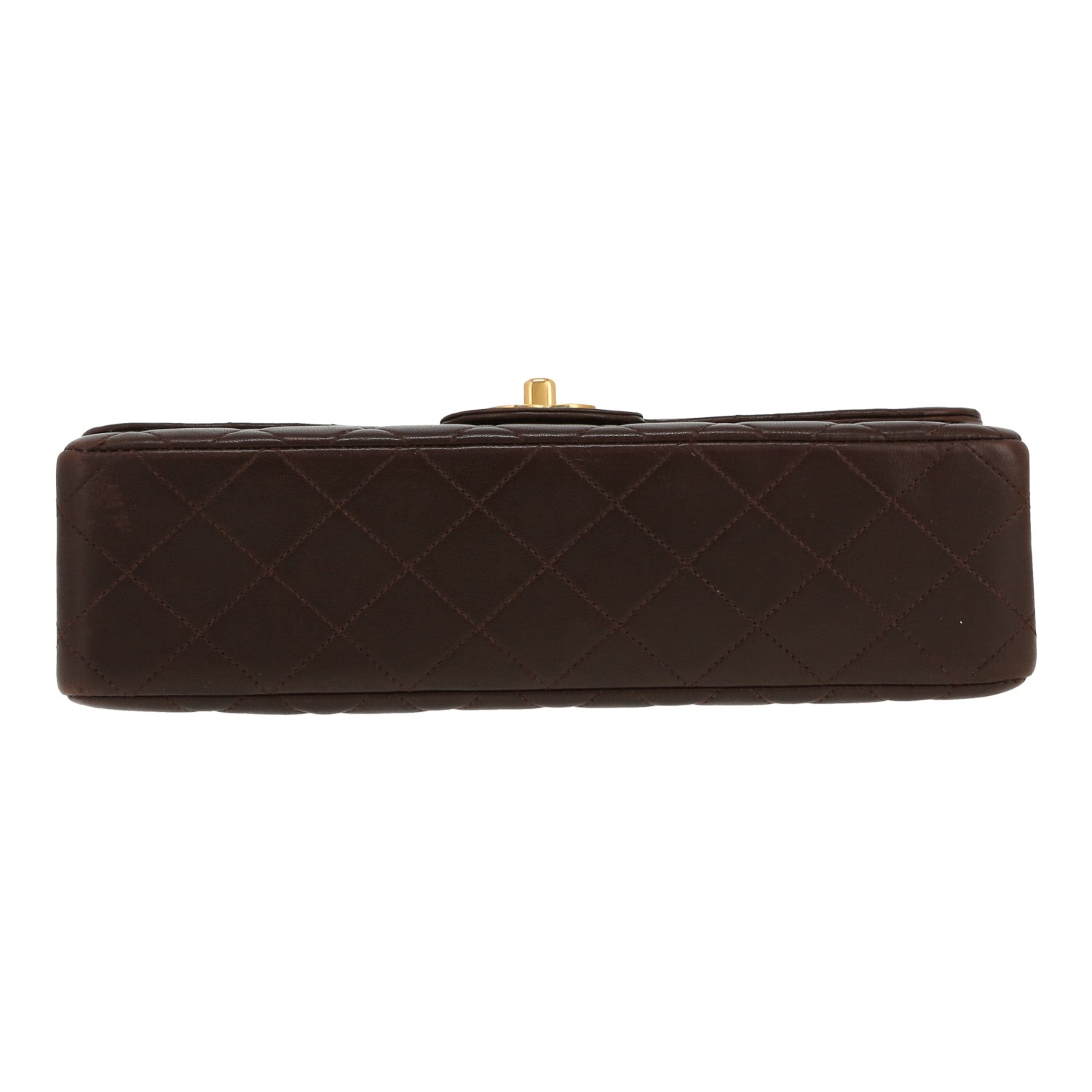 Chanel handbag in brown quilted leather - DETAIL 1