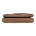 Chanel handbag in golden brown quilted leather - DETAIL 1