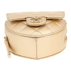 Chanel Heart bag clutch-belt in gold leather - DETAIL 1