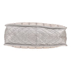 Chanel Ice Cube shopping bag in silver leather and PVC - DETAIL 1