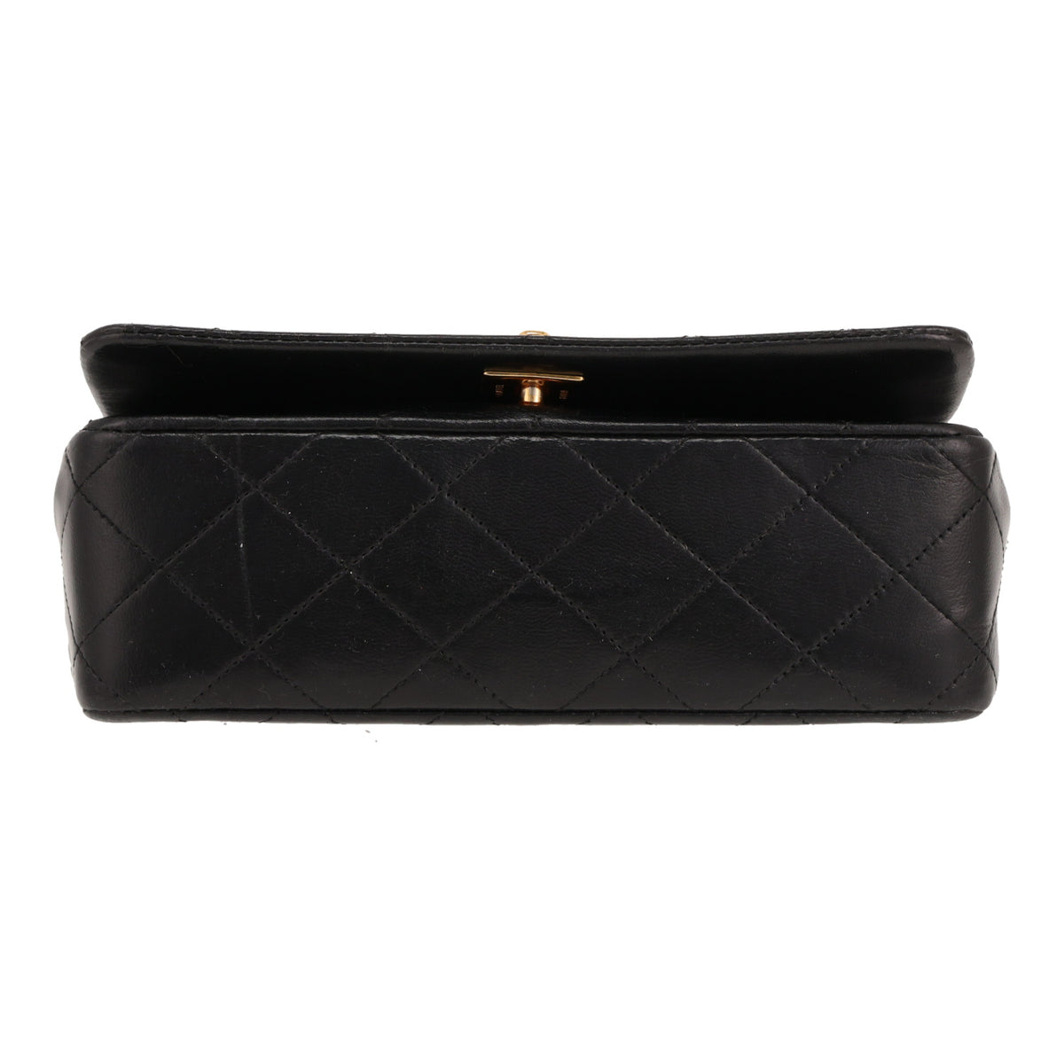 Chanel Mademoiselle shoulder bag in black quilted leather - DETAIL 1