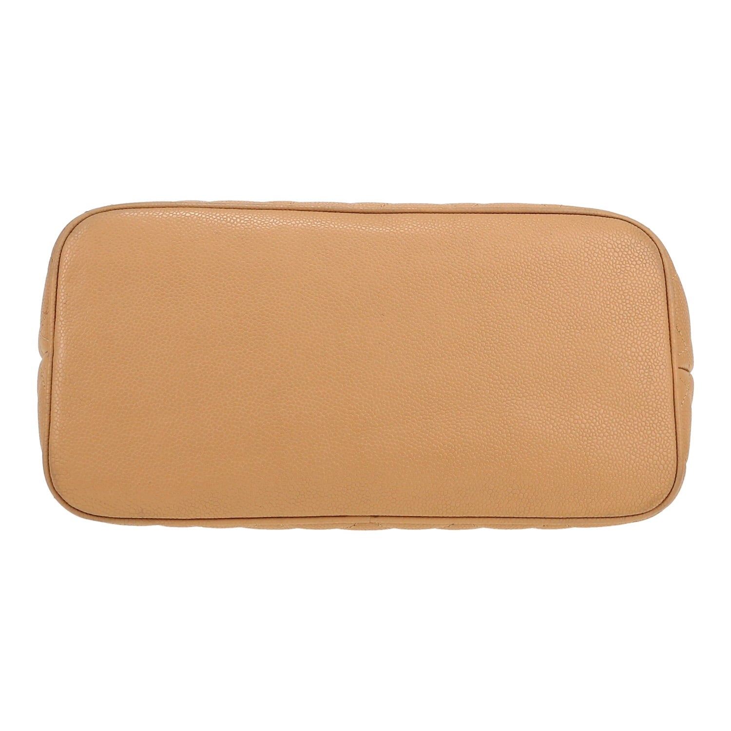 Chanel Medaillon handbag in beige quilted grained leather - DETAIL 1