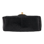 Chanel Mini Carré shoulder bag in black lizard - DETAIL 1