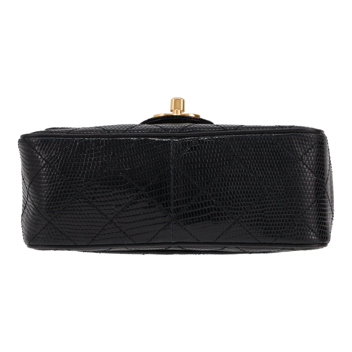 Chanel Mini Carré shoulder bag in black lizard - DETAIL 1