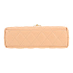 Chanel Mini Shopping handbag in beige leather - DETAIL 1