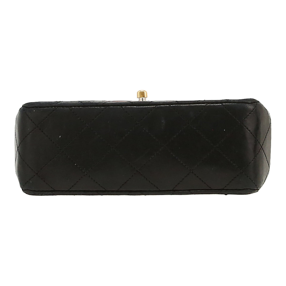 Chanel Mini Timeless handbag in black and burgundy quilted leather - DETAIL 1