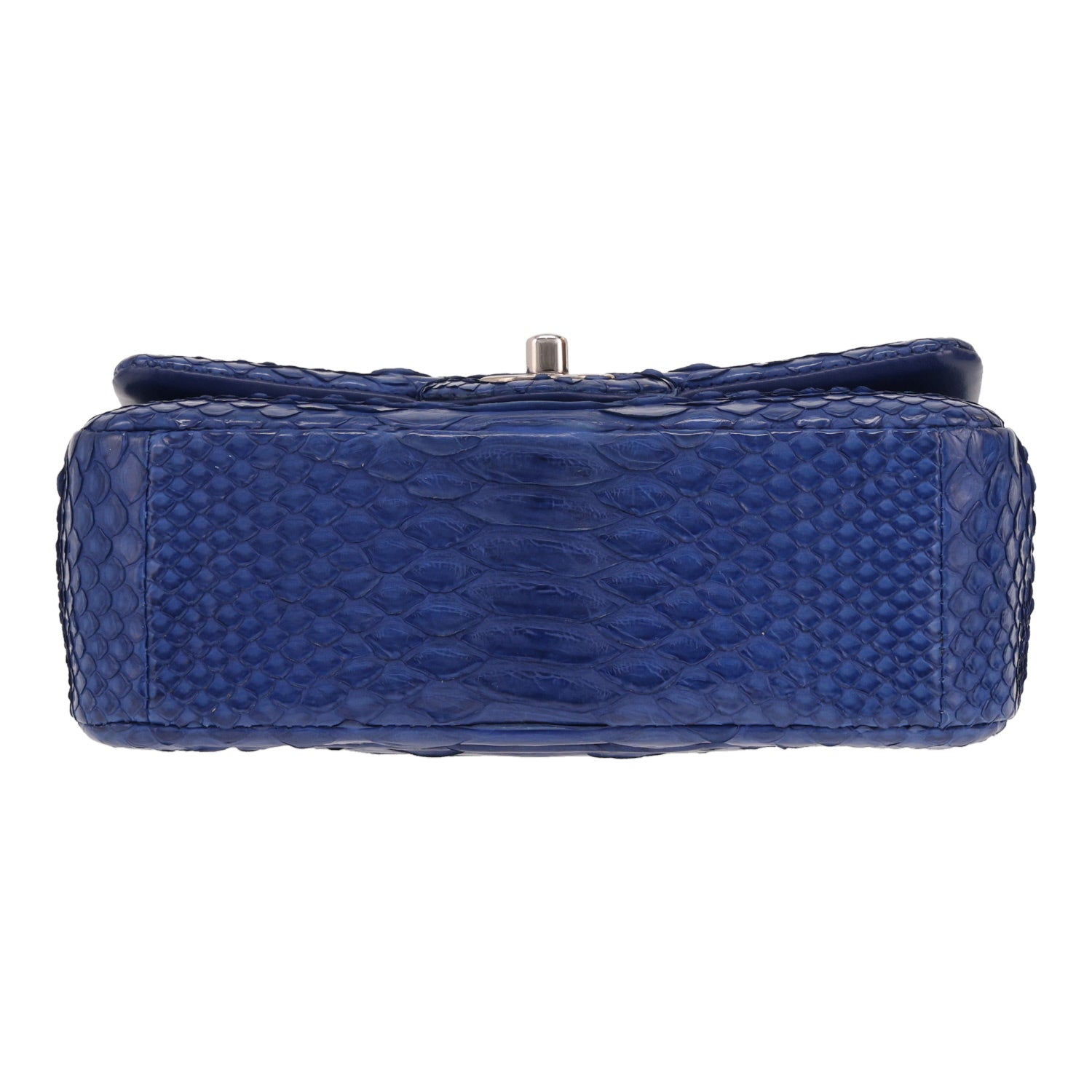 Chanel Mini Timeless shoulder bag in blue python - DETAIL 1