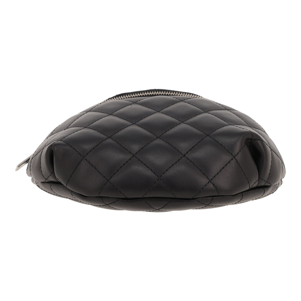 Chanel Pochette ceinture clutch-belt in black quilted leather - DETAIL 1