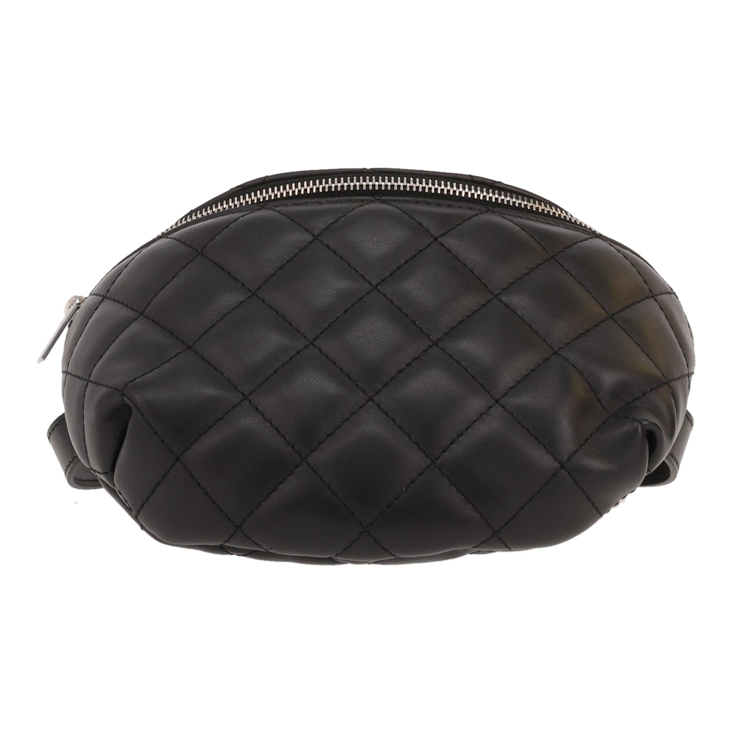 Chanel Pochette ceinture clutch-belt in black quilted leather - DETAIL 1