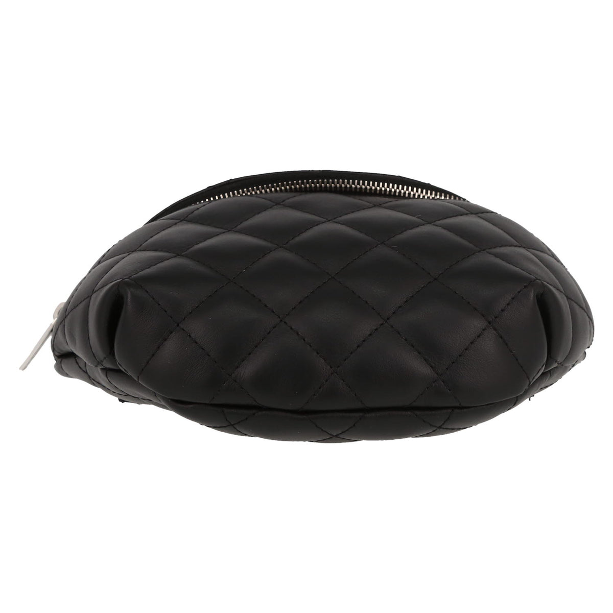 Chanel Pochette clutch-belt in black quilted leather - DETAIL 1