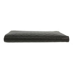 Chanel Pochette pouch in black quilted grained leather - DETAIL 1