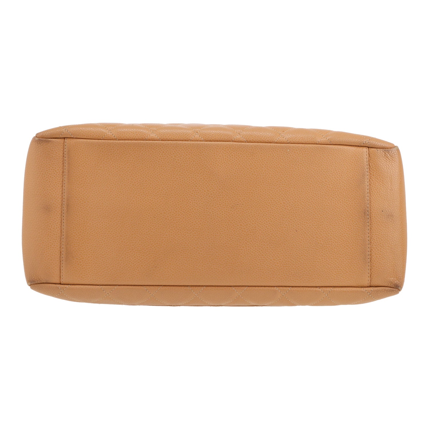 Chanel Shopping GST handbag in beige quilted grained leather - DETAIL 1