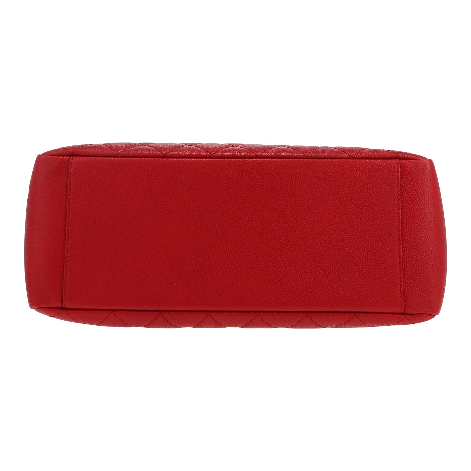 Chanel Shopping GST handbag in red quilted grained leather - DETAIL 1