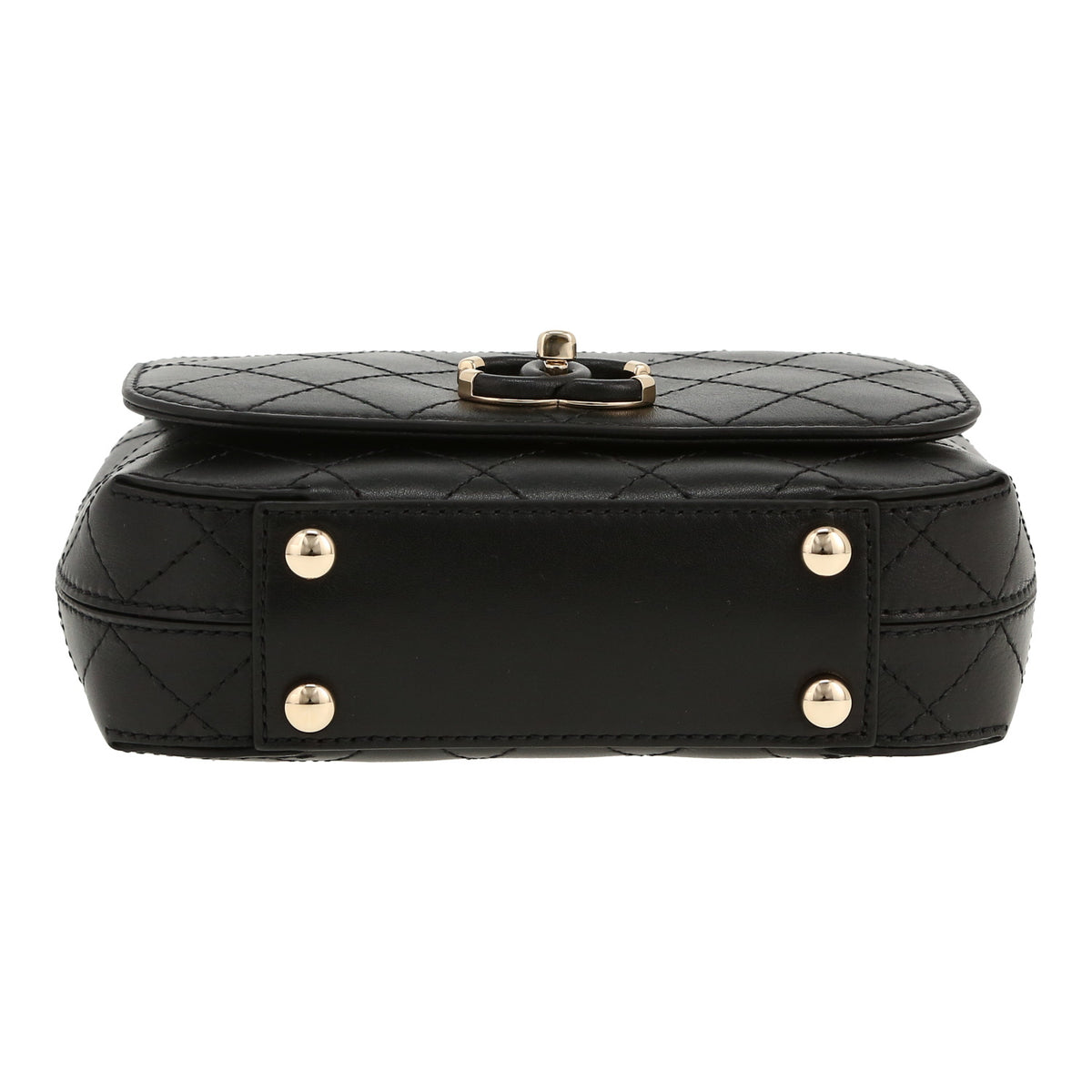 Chanel shoulder bag in black leather - DETAIL 1
