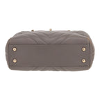 Chanel Statement Tote small model handbag in grey chevron quilted leather - DETAIL 1
