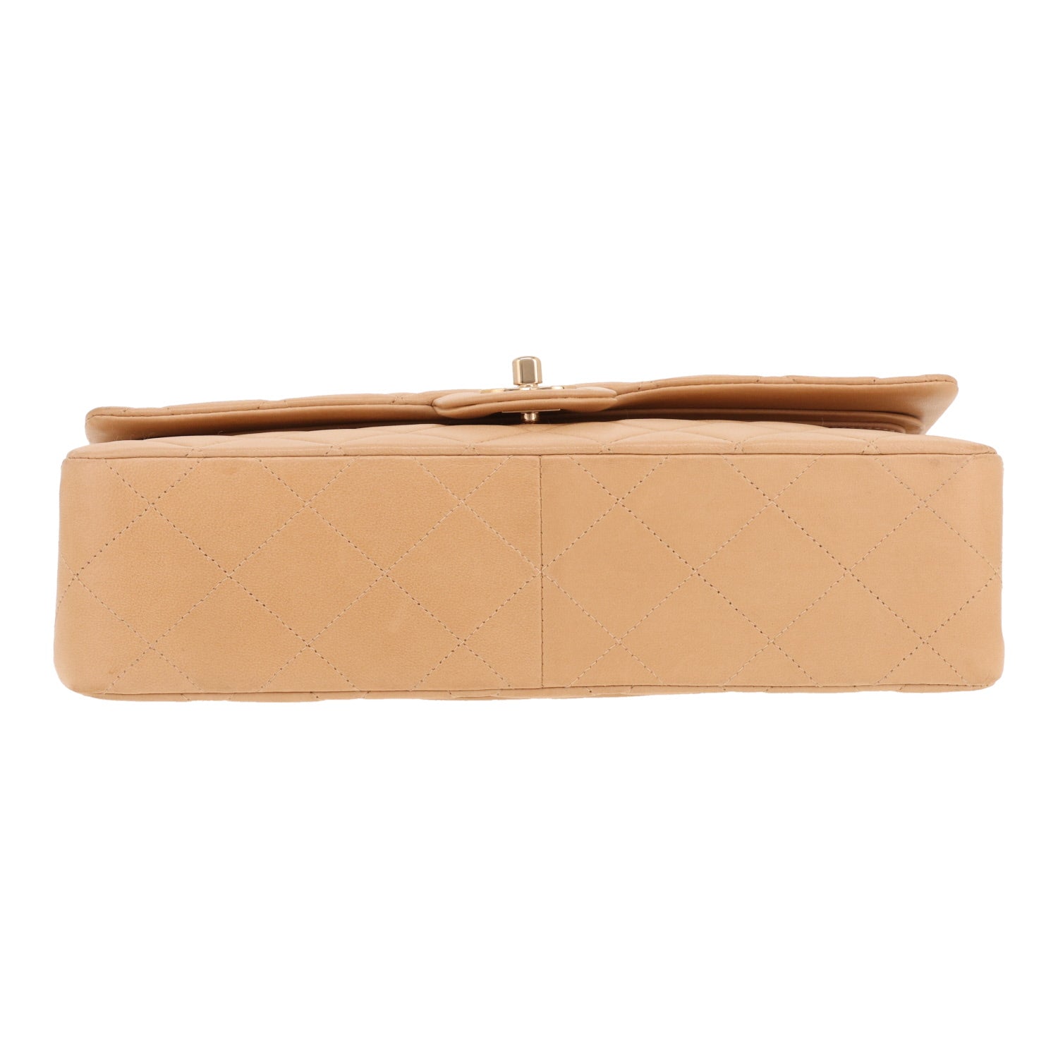 Chanel Timeless Classic handbag in beige quilted leather - DETAIL 1