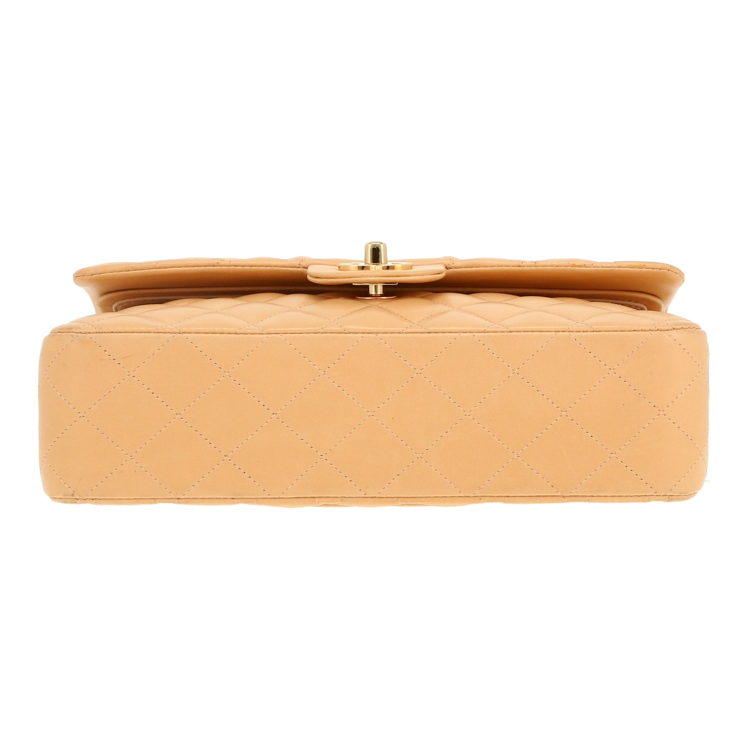 Chanel Timeless Classic handbag in beige quilted leather - DETAIL 1