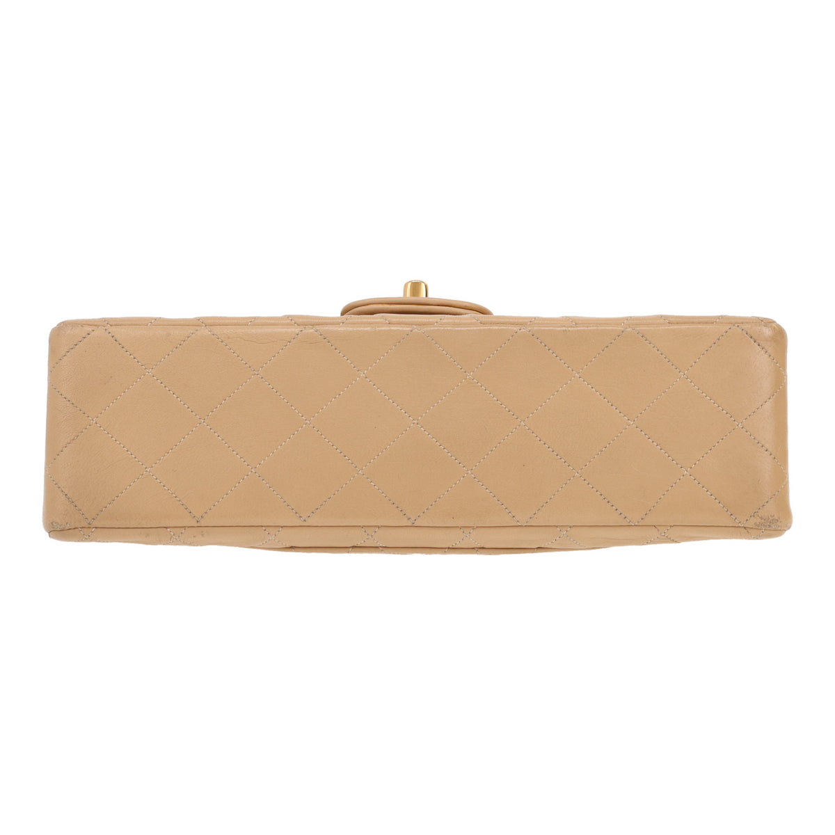 Chanel Timeless Classic handbag in beige quilted leather - DETAIL 1