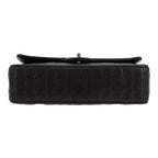Chanel Timeless Classic handbag in black monogram leather - DETAIL 1