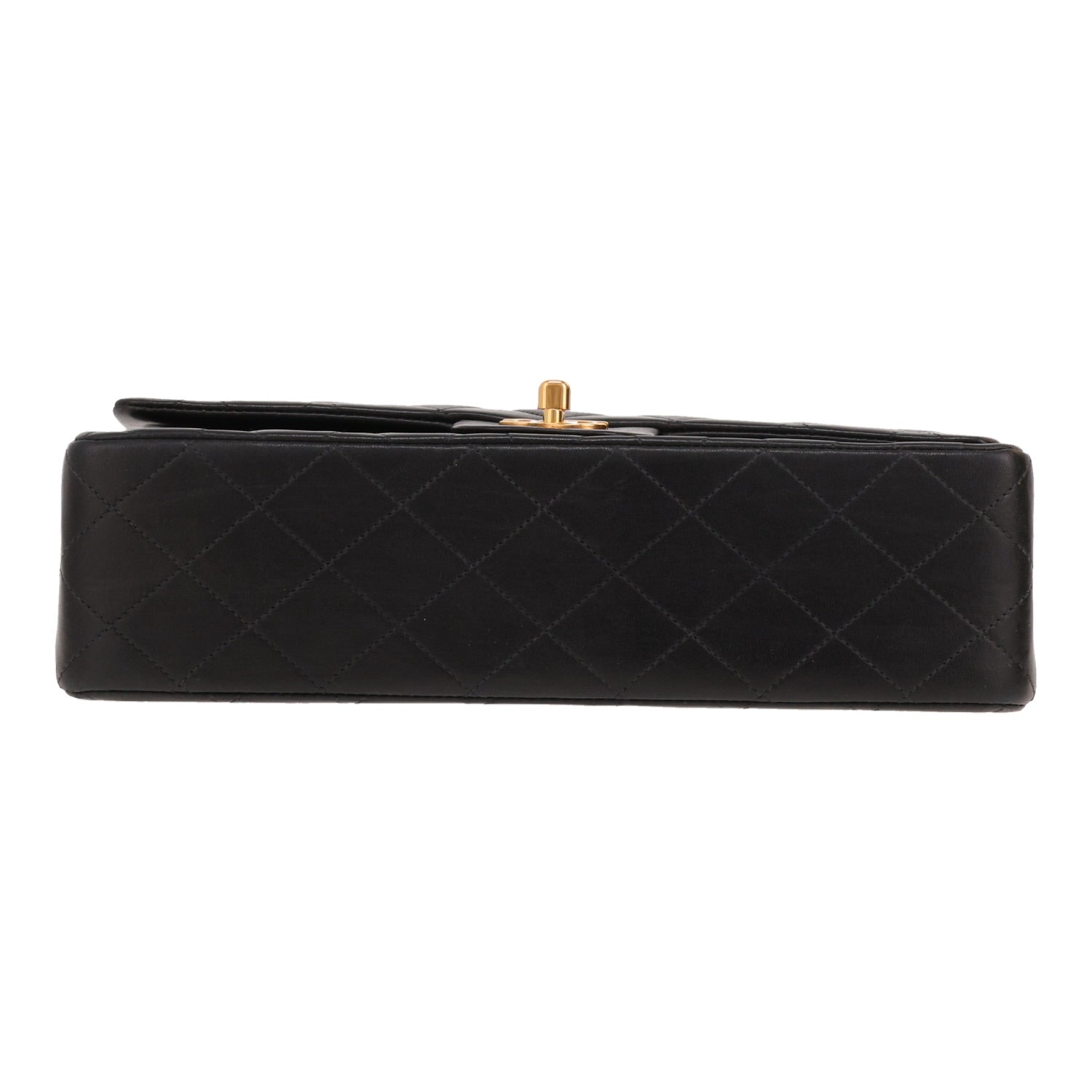 Chanel Timeless Classic handbag in black quilted leather - DETAIL 1