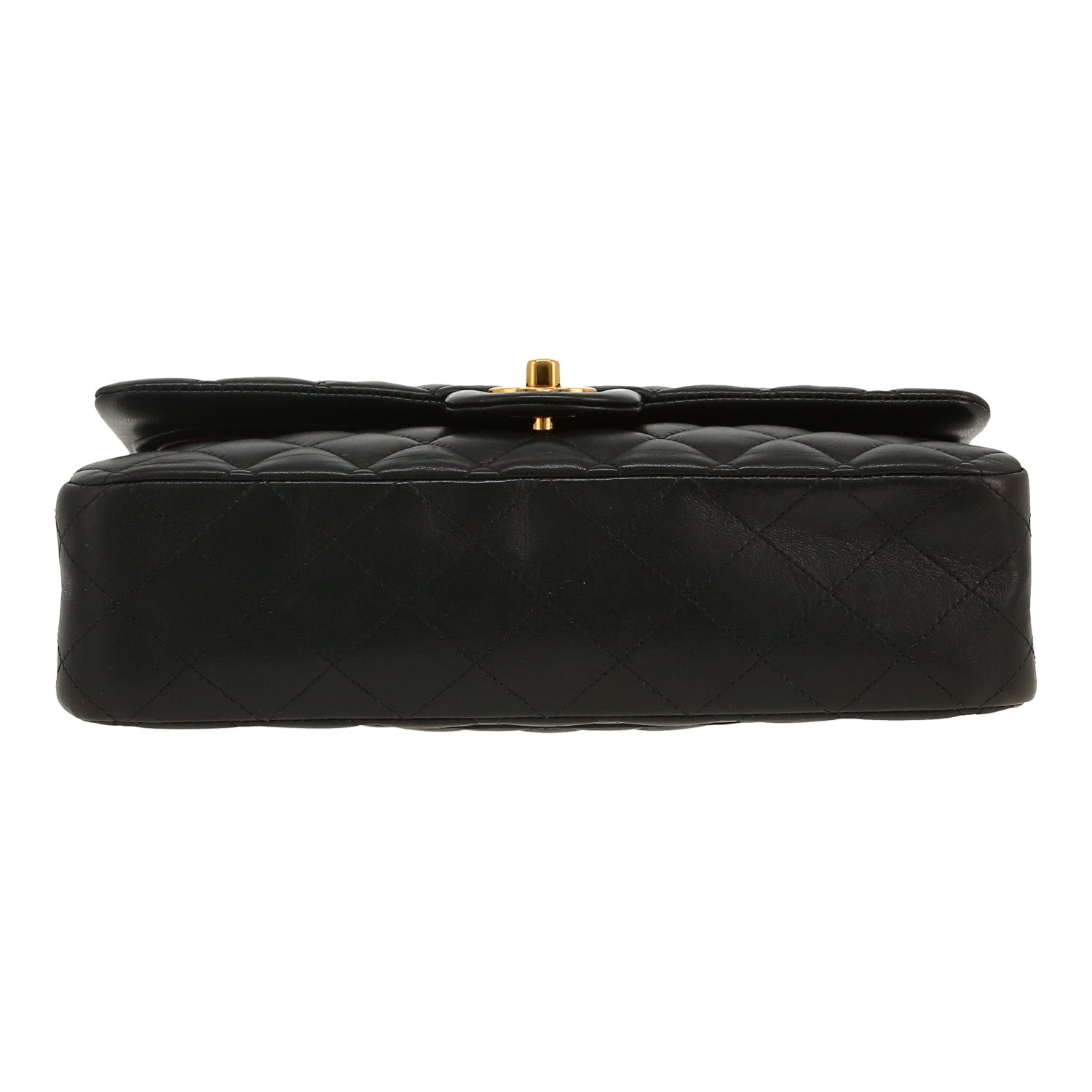 Chanel Timeless Classic handbag in black quilted leather - DETAIL 1
