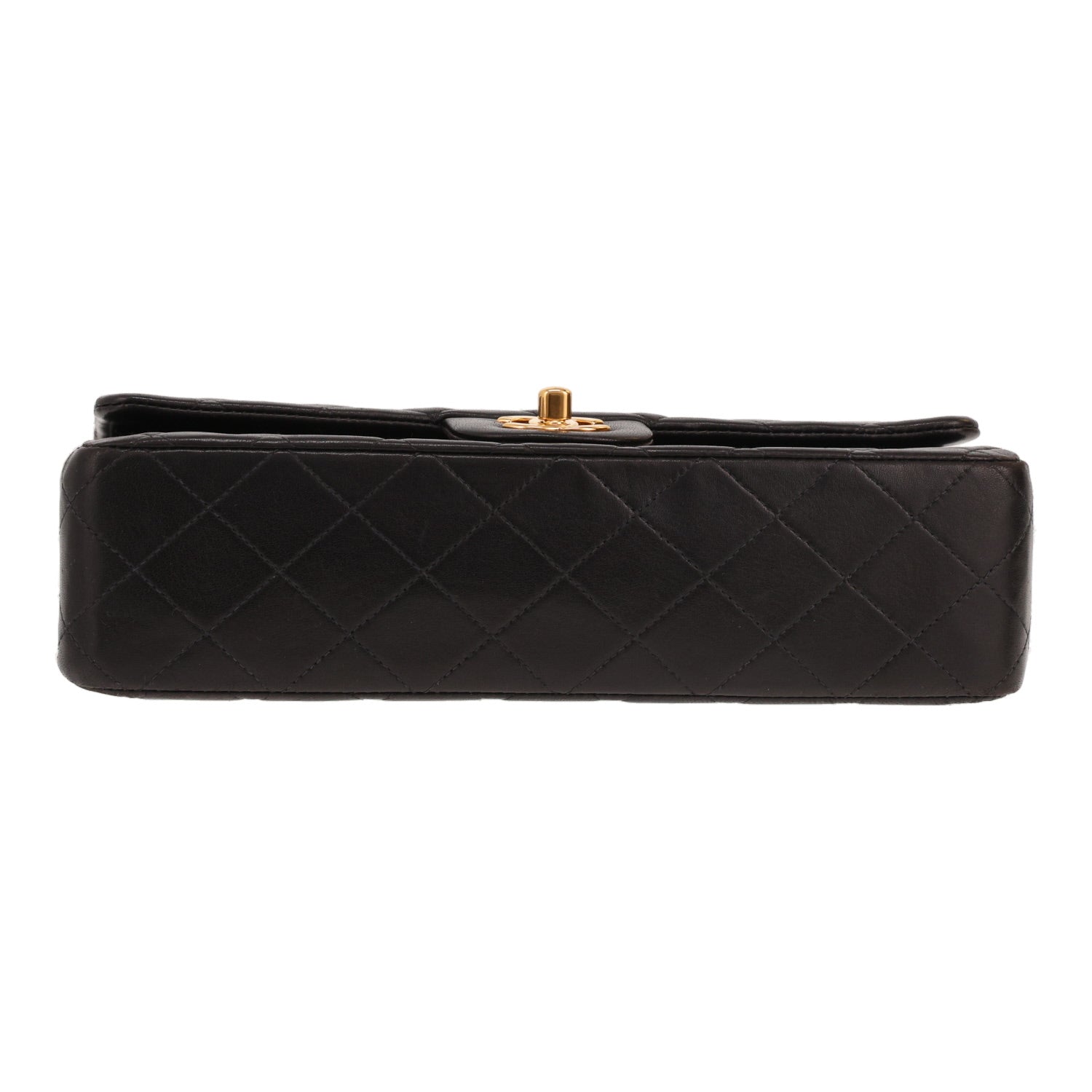 Chanel Timeless Classic handbag in black quilted leather - DETAIL 1