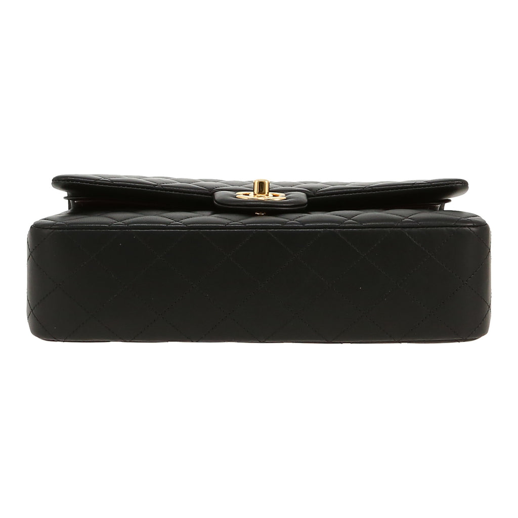 Chanel Timeless Classic handbag in black quilted leather - DETAIL 1