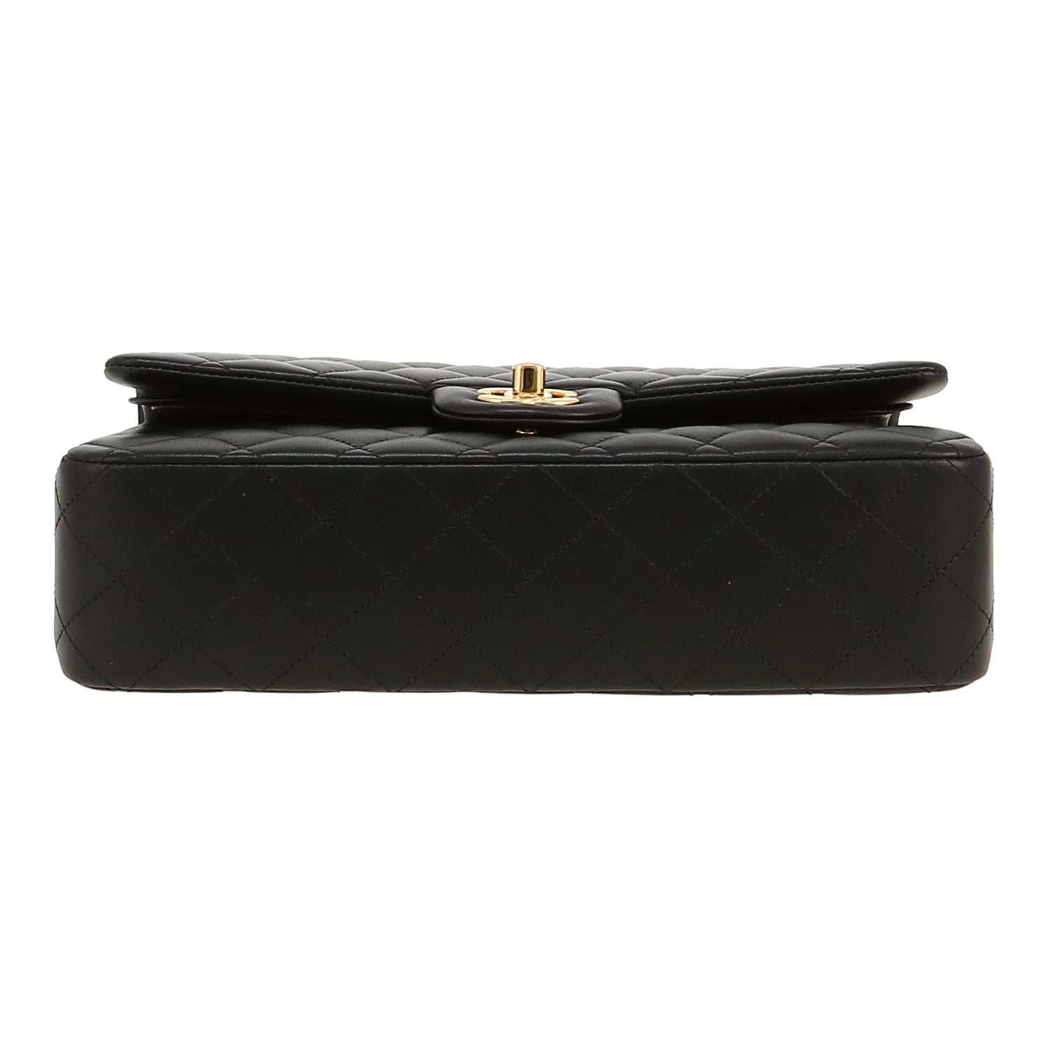 Chanel Timeless Classic handbag in black quilted leather - DETAIL 1