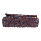 Chanel Timeless Classic handbag in blue and red tweed - DETAIL 1