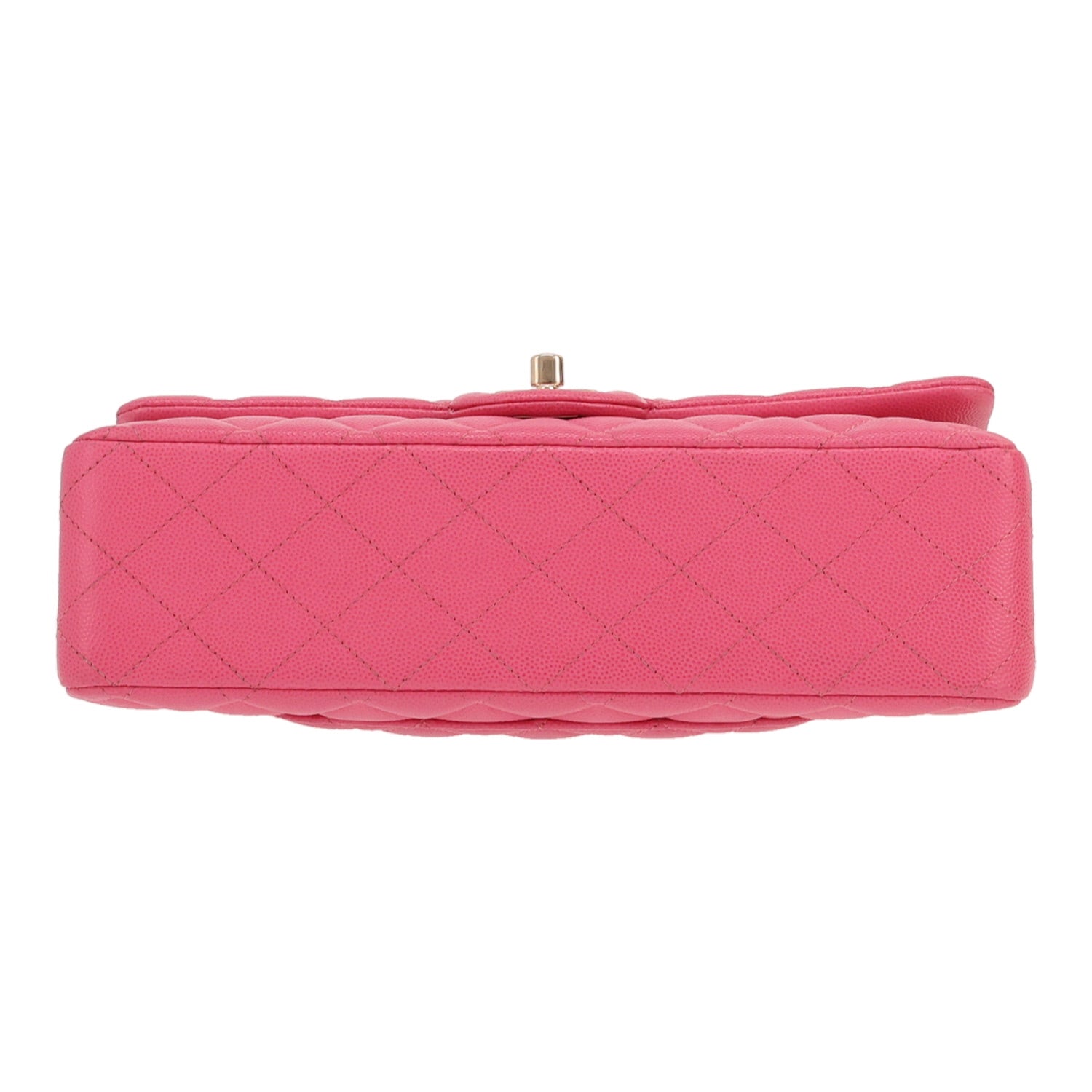 Chanel Timeless Classic handbag in pink quilted grained leather - DETAIL 1