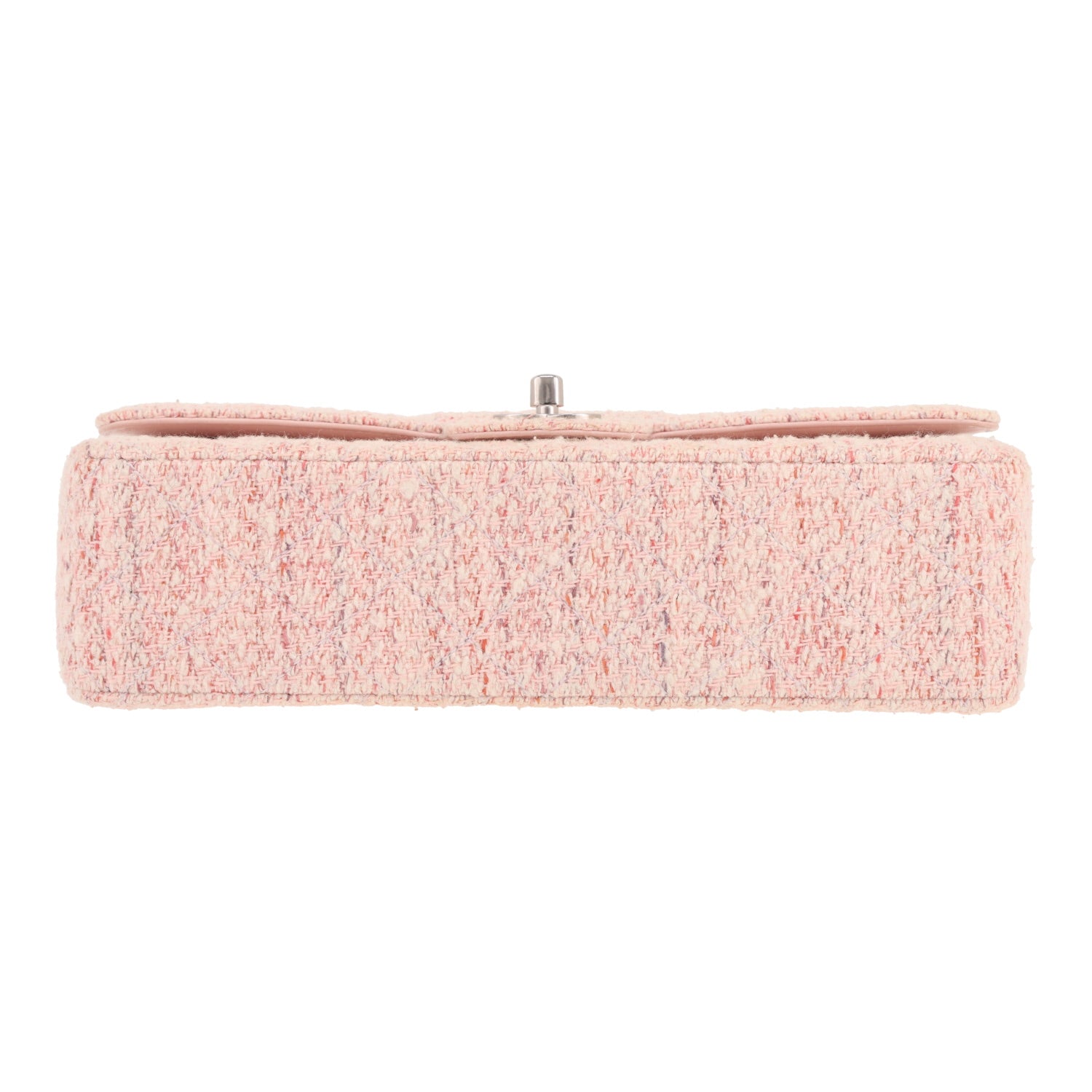 Chanel Timeless Classic handbag in pink tweed - DETAIL 1