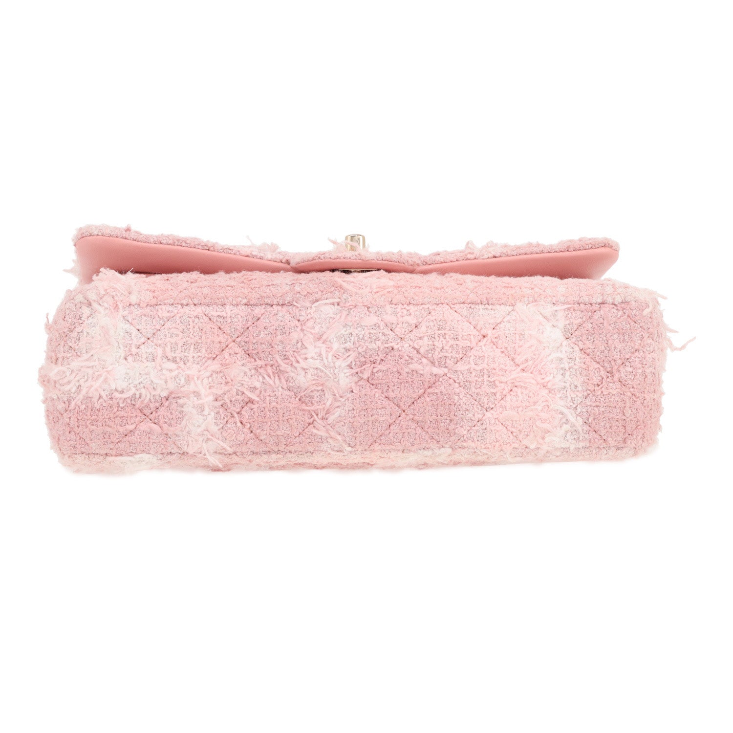 Chanel Timeless Classic handbag in pink tweed - DETAIL 1