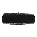 Chanel Timeless handbag in black denim and tricolor tweed - DETAIL 1