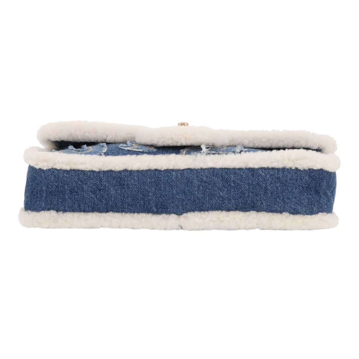 Chanel Timeless handbag in blue denim canvas and sheepskin - DETAIL 1
