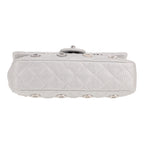 Chanel Timeless handbag in silver quilted leather - DETAIL 1