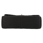Chanel Timeless Jumbo handbag in black quilted grained leather - DETAIL 1