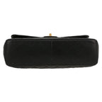 Chanel Timeless Jumbo handbag in black quilted leather - DETAIL 1