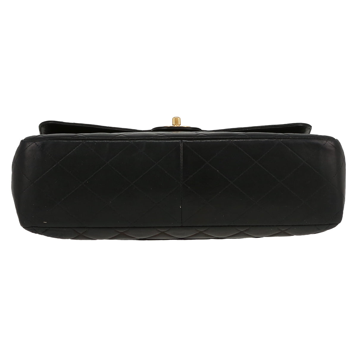 Chanel Timeless Jumbo handbag in black quilted leather - DETAIL 1