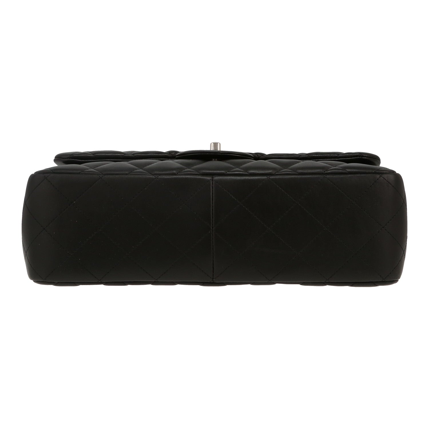 Chanel Timeless Jumbo handbag in black quilted leather - DETAIL 1