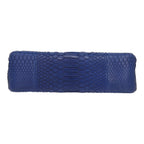 Chanel Timeless Jumbo handbag in Bleu Marine python - DETAIL 1