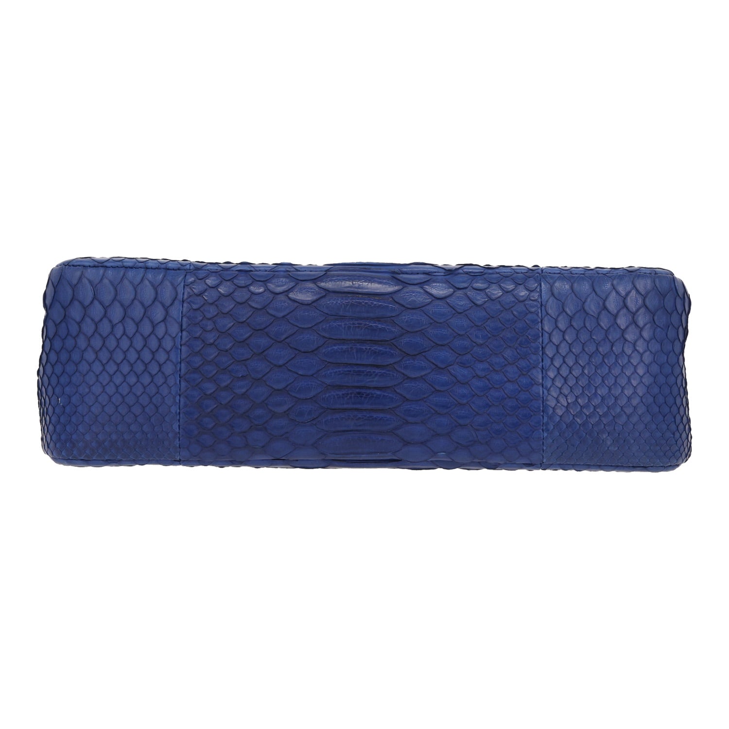 Chanel Timeless Jumbo handbag in Bleu Marine python - DETAIL 1