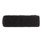 Chanel Timeless Jumbo shoulder bag in black quilted grained leather - DETAIL 1