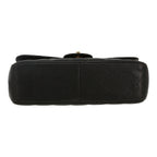 Chanel Timeless Jumbo shoulder bag in black quilted grained leather - DETAIL 1
